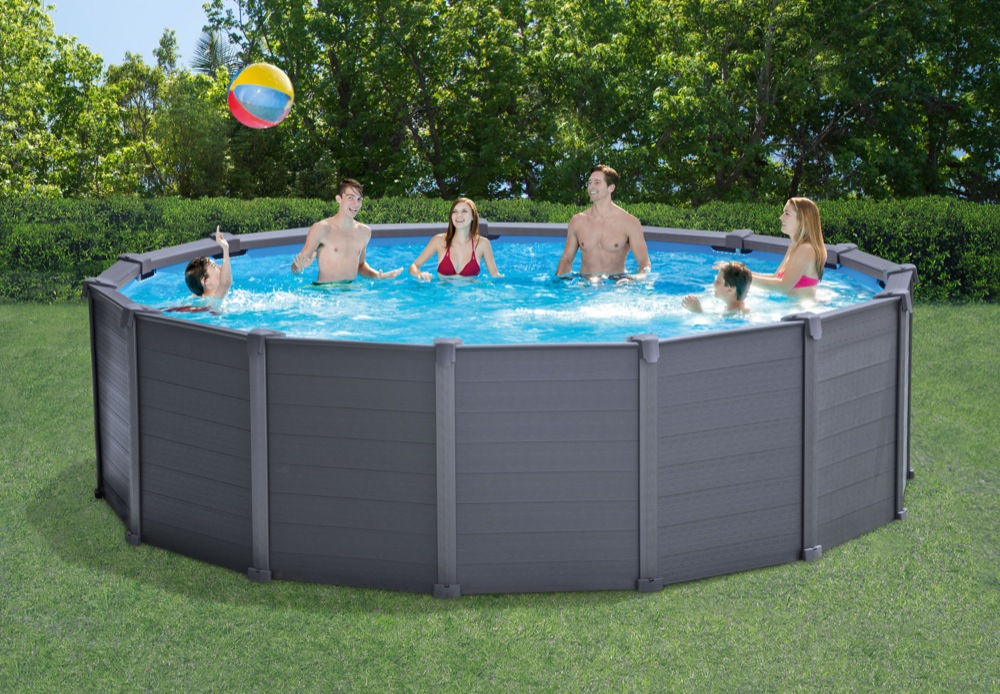 Каркасный бассейн GRAPHITE GRAY PANEL POOL